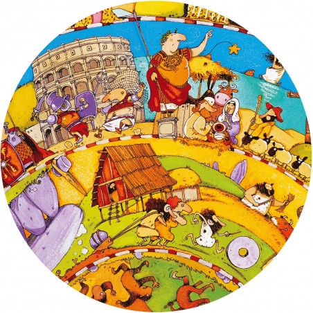 Puzzle 350 pièces rond - Puzzle observation : Histoire - Djeco