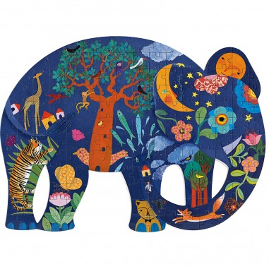 Puzzle Puzz'Art 150 pièces : Eléphant - Djeco
