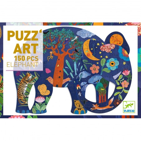 Puzzle Puzz'Art 150 pièces : Eléphant - Djeco
