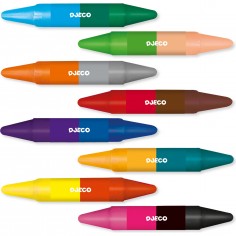 8 crayons de cire double côtés - Djeco