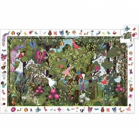Puzzle 100 pièces : Observation : Jeux au jardin - Djeco