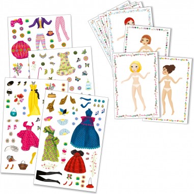 Stickers Autocollants - Vêtement pour Habiller les filles - Djeco
