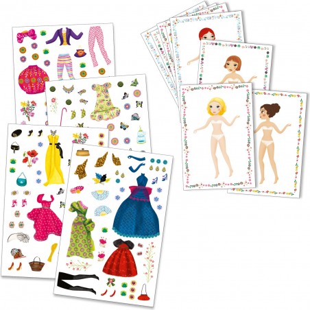 Stickers Autocollants Vêtements de poupées - Trop mode... - Djeco
