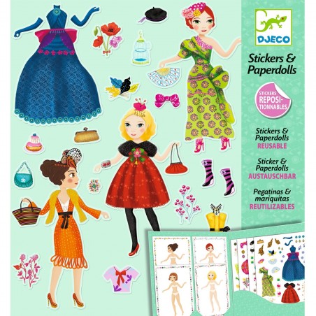 Stickers Autocollants Vêtements de poupées - Trop mode... - Djeco