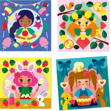 Cartes d'activités fille - Peinture - Le goûter - Djeco