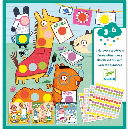 Gommettes rondes - Apprendre les couleurs - Djeco