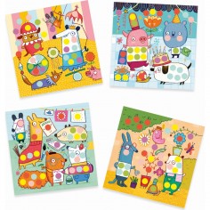 Gommettes rondes - Apprendre les couleurs - Djeco 2