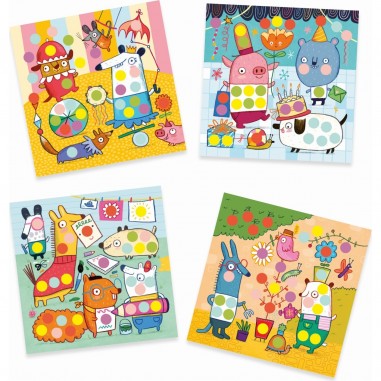 Gommettes rondes - Apprendre les couleurs - Djeco