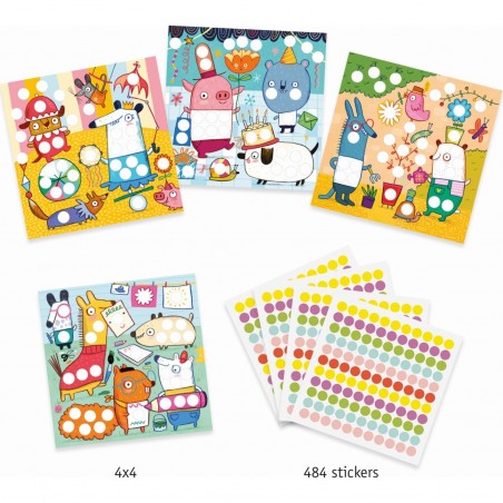 Gommettes rondes - Apprendre les couleurs - Djeco