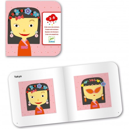 Stickers - Créer des visages : Tous différents - Djeco