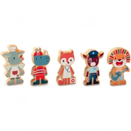 Figurines en bois supers métiers - Lilliputiens