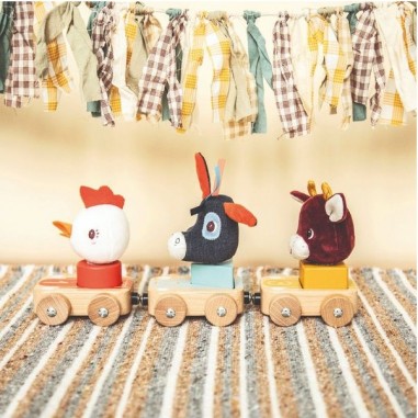Petit train à tirer - Thème de la Ferme - Lilliputiens