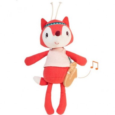 Peluche Musicale cotion bio : Alice la renarde - Lilliputiens