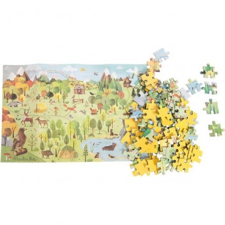 Puzzle explorateur la forêt 96 pièces - Moulin Roty