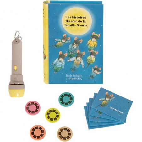 Lampe à histoires livre La famille Souris Ecole des loisirs - Moulin Roty