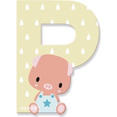 Lettre P en bois Pure - Janod 2