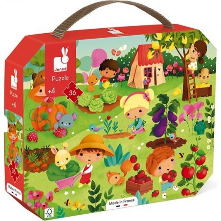 Puzzle 36 pièces : Mon jardin potager - Janod