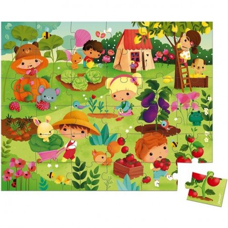Puzzle 36 pièces : Mon jardin potager - Janod