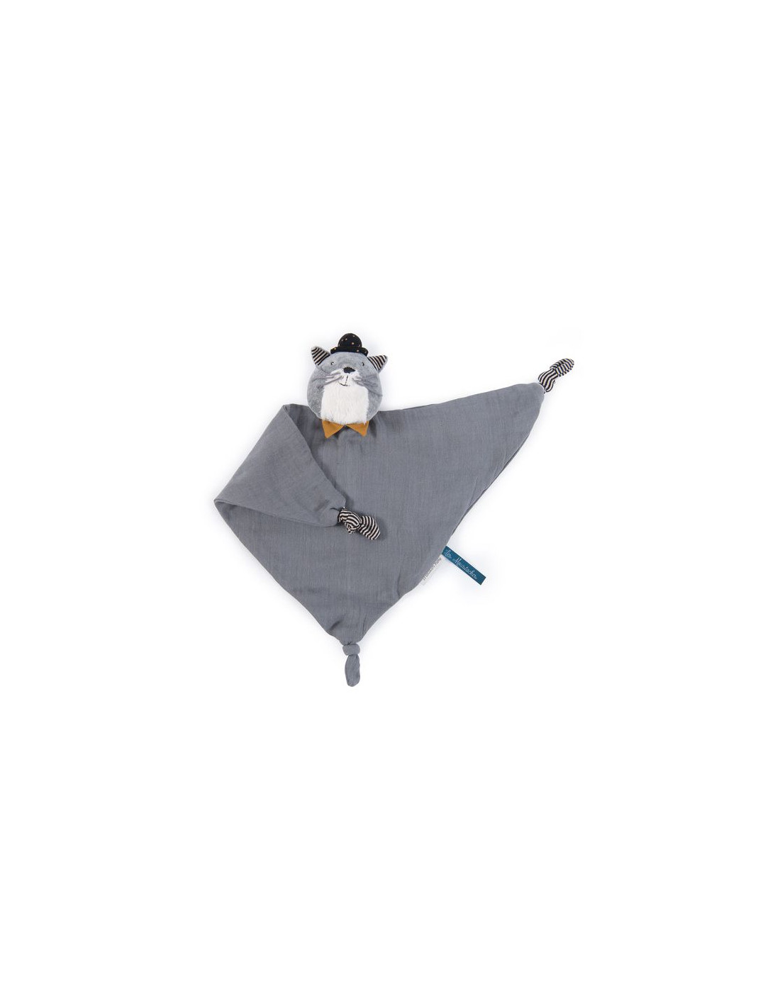 Doudou chat gris clair